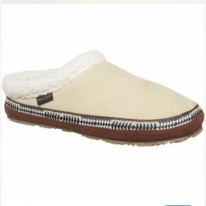 Pendleton | Women’s Cream Slip-On Mule Slippers with Brown Trim | 10